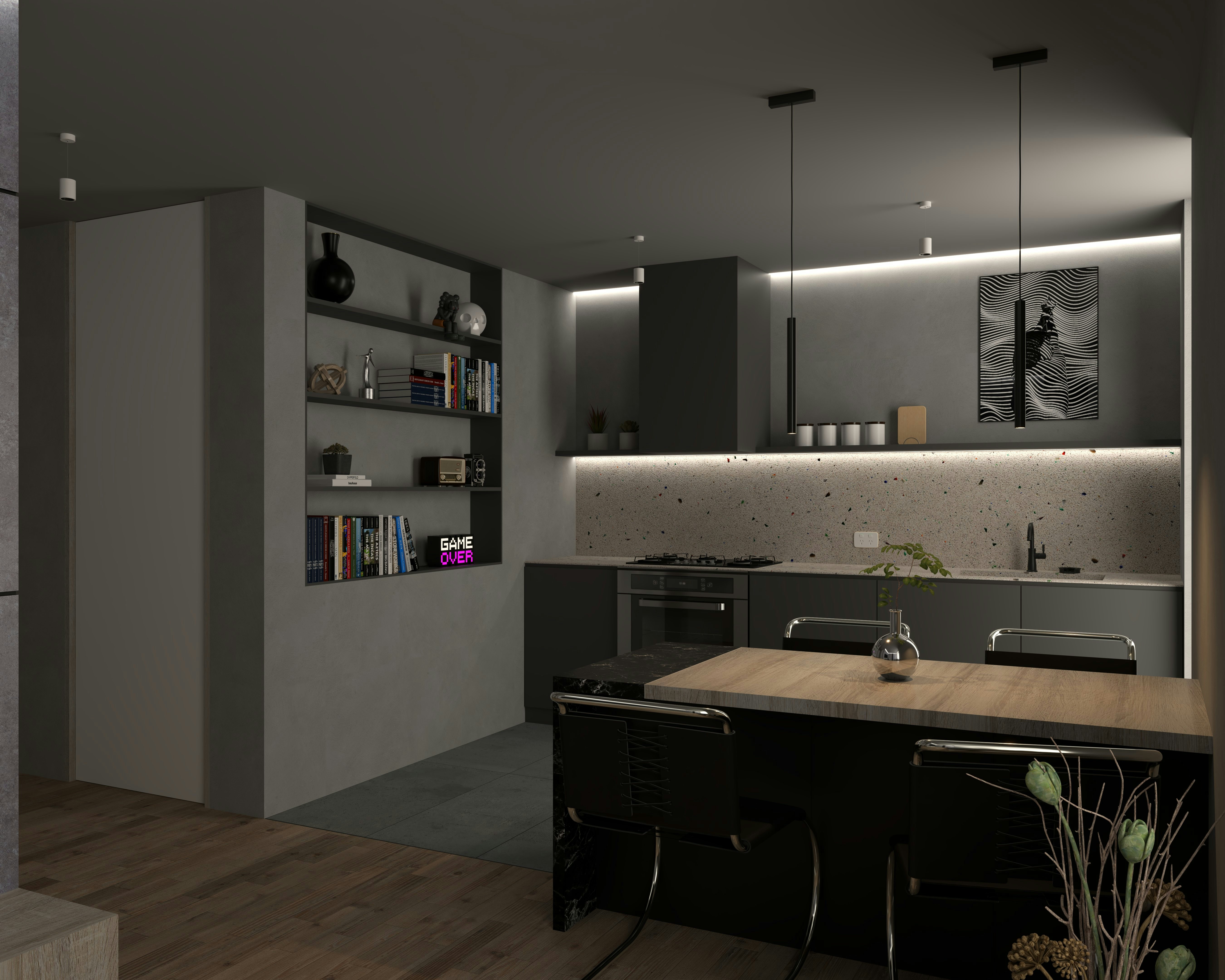 Office kitchen and pantry interior design and setup